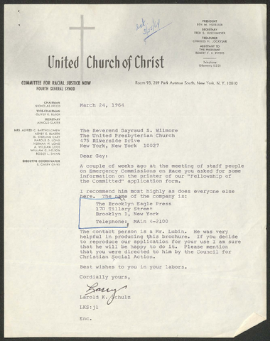 United Church of Christ, 1964.